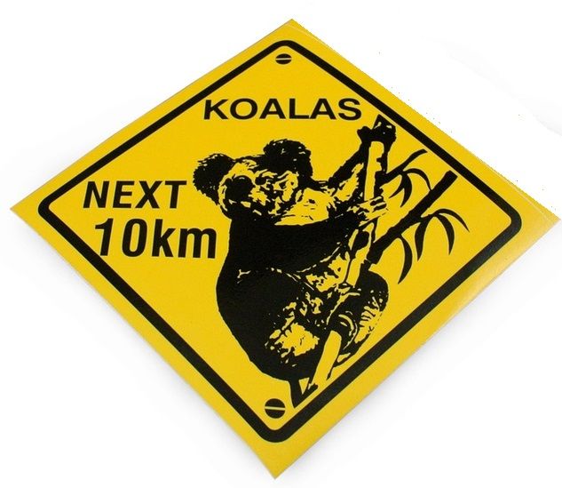 Sticker koala next 10 km