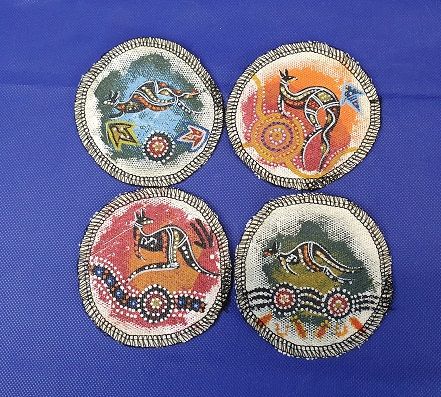 Aboriginal Art - onderzetters - set 4 stuks - CCR